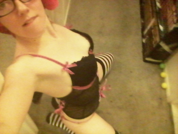 Pic #5 - fucking around in my lingerie even though Im sadly all alone tonight Hoping some of your pms warm me up