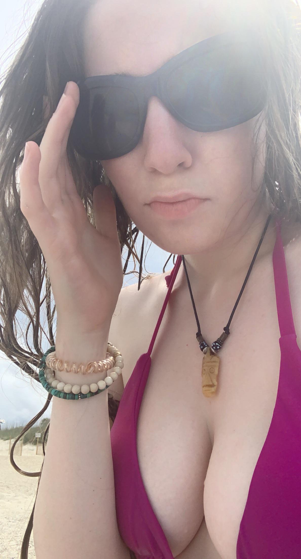 Busty and brooding at the beach???