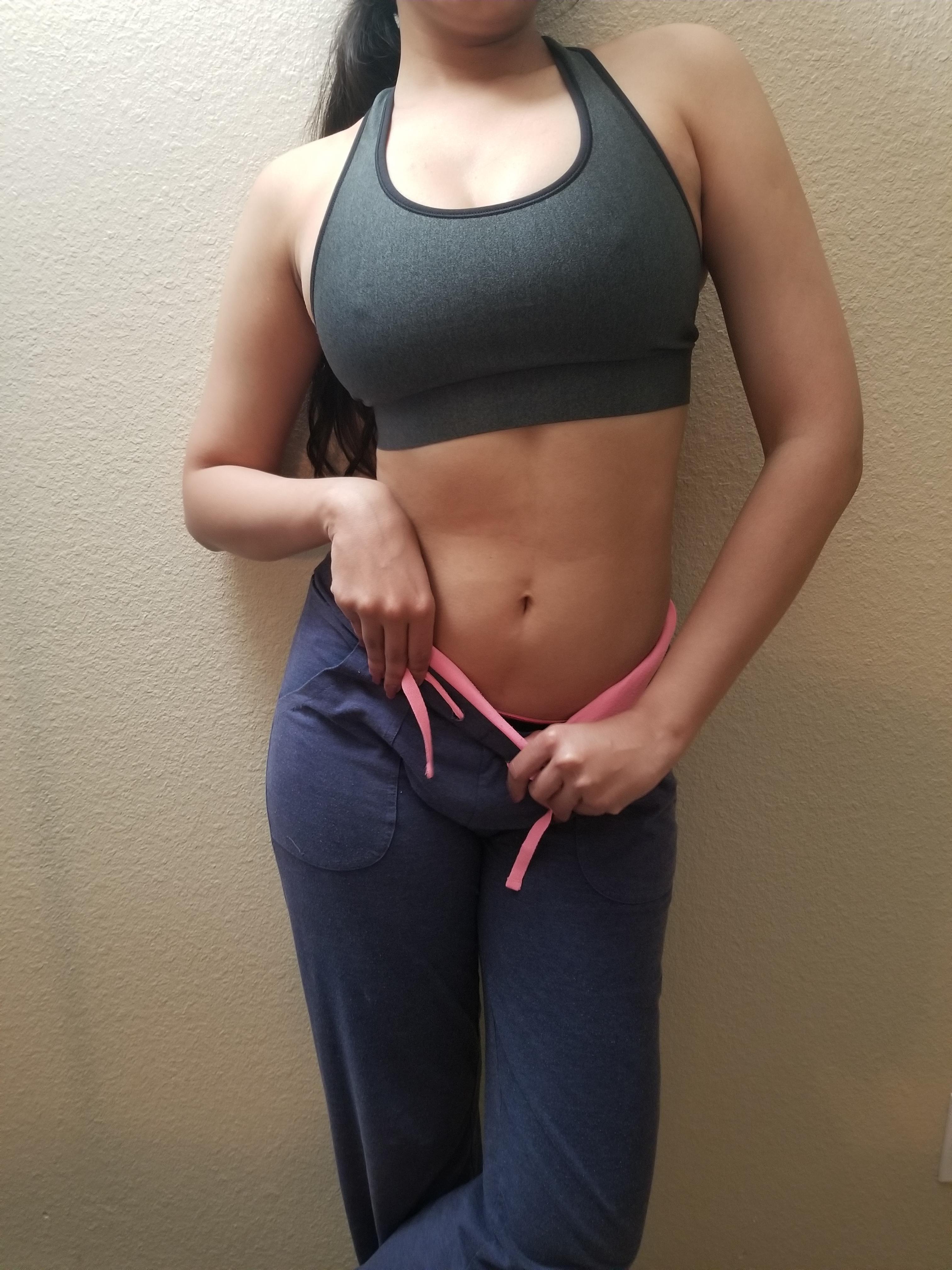 (F) Would you like to help me with my stretches? ?