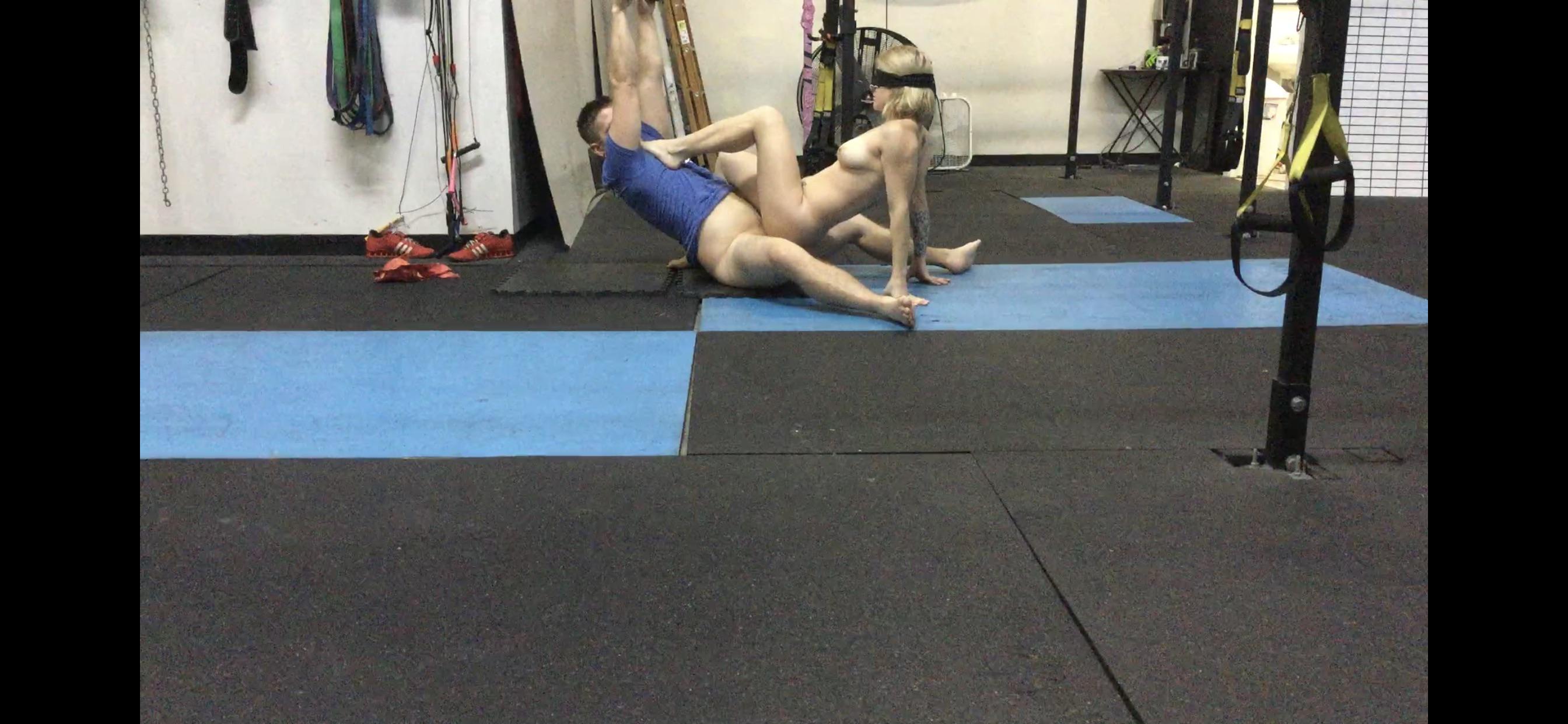 Fucking my trainer while he hangs from the rings (trying to download the video if there’s enough interest) (f38)