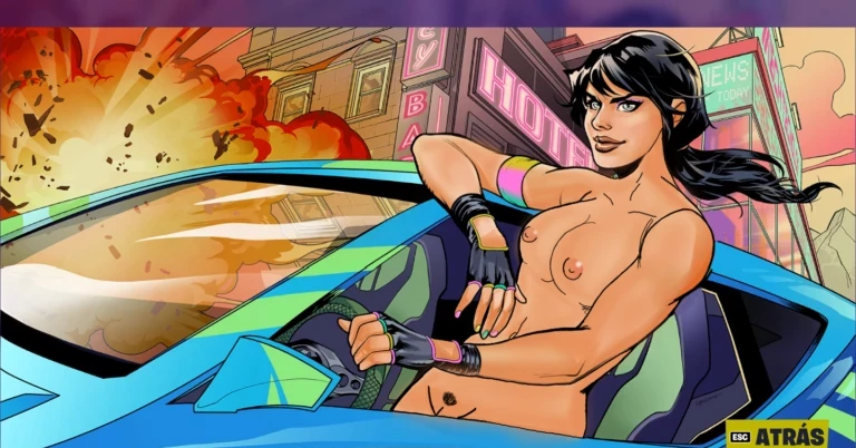 Rainbow Racer Driving Naked