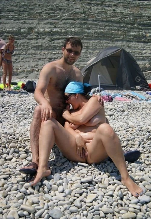 Nudist sex right on the beach